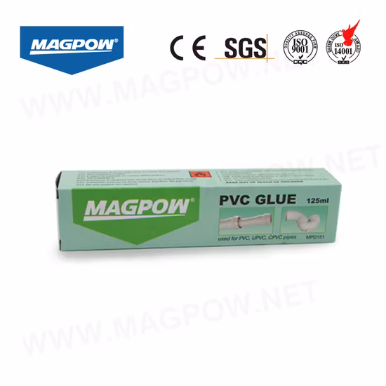 Cola de PVC transparente de alta viscosidade CPVC e UPVC para embalagem de tubos