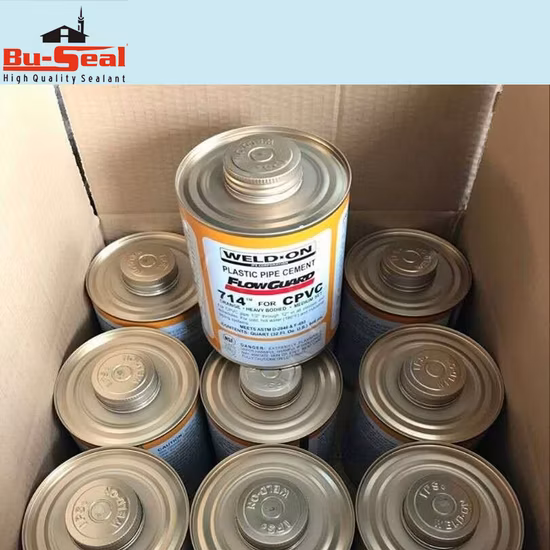 Cola econômica de CPVC de cor amarela para colagem de tubos