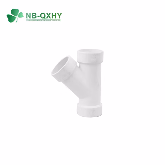China Factory Dwv Pipe Fittings ASTM D2665 Y Type Fittings OEM PVC UPVC Pipe Fittings